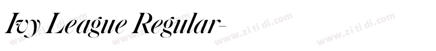 Ivy League Regular字体转换